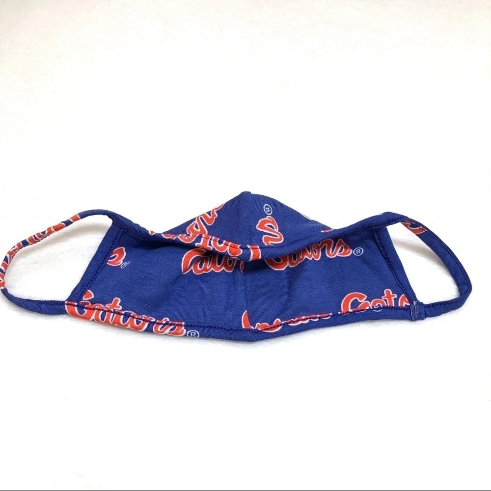 🔴 5 for $10 ONE GATORS Blue Orange Face Mask Double Layer Reusable